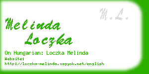 melinda loczka business card